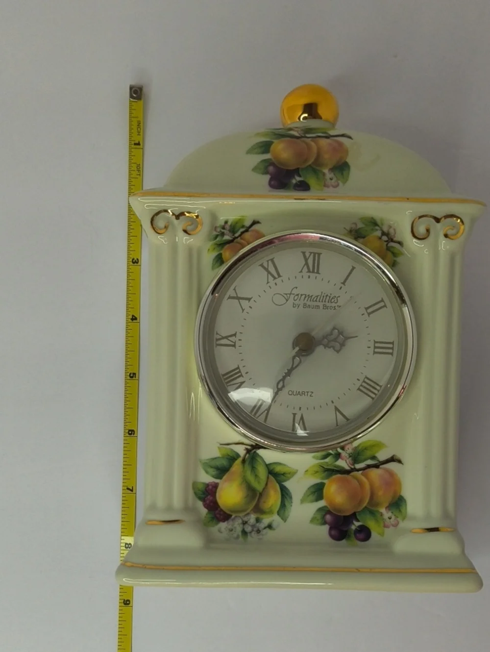 Fruity Mantel Clock By Baum Bros